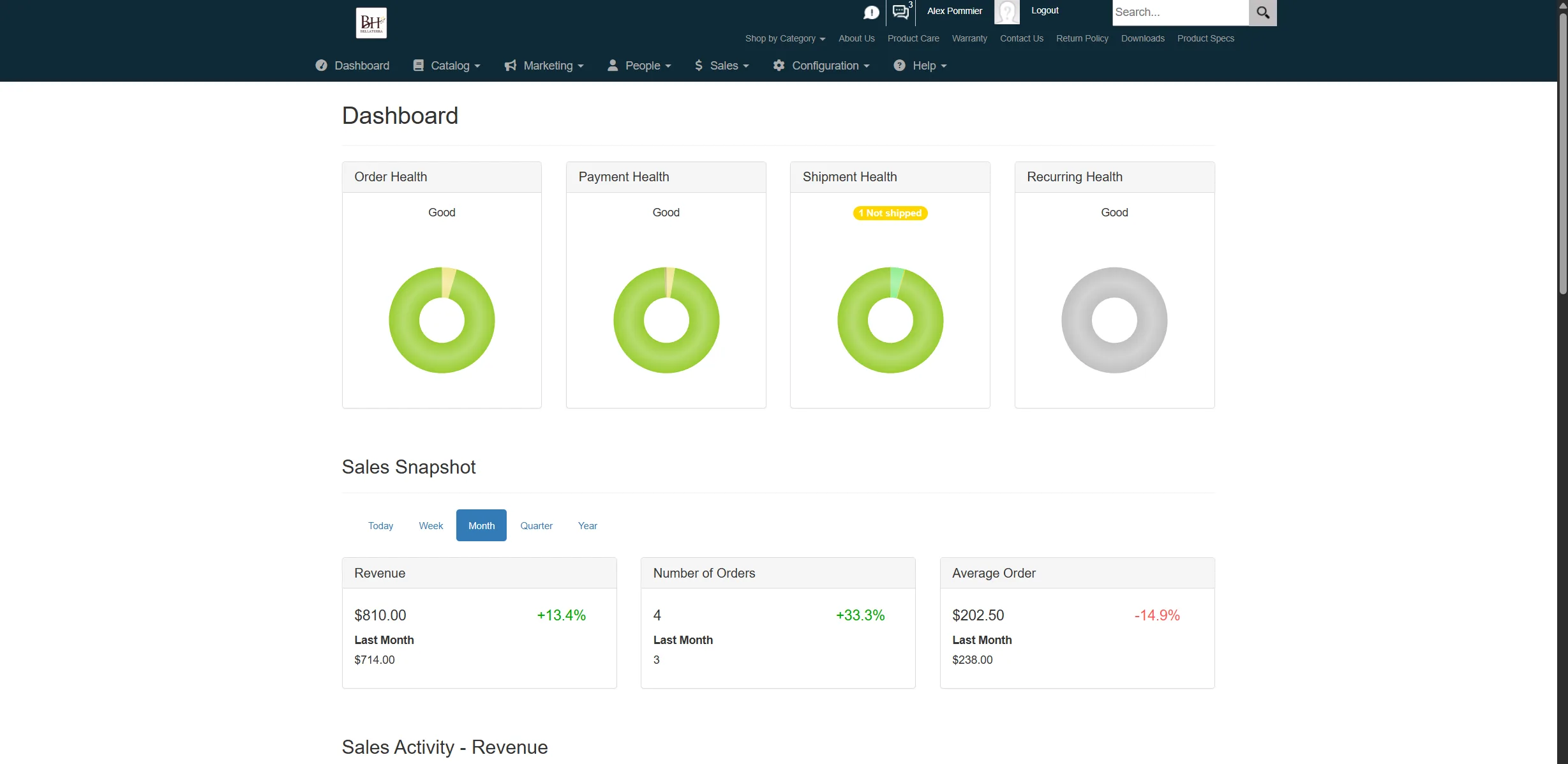 Bella Terra Dashboard